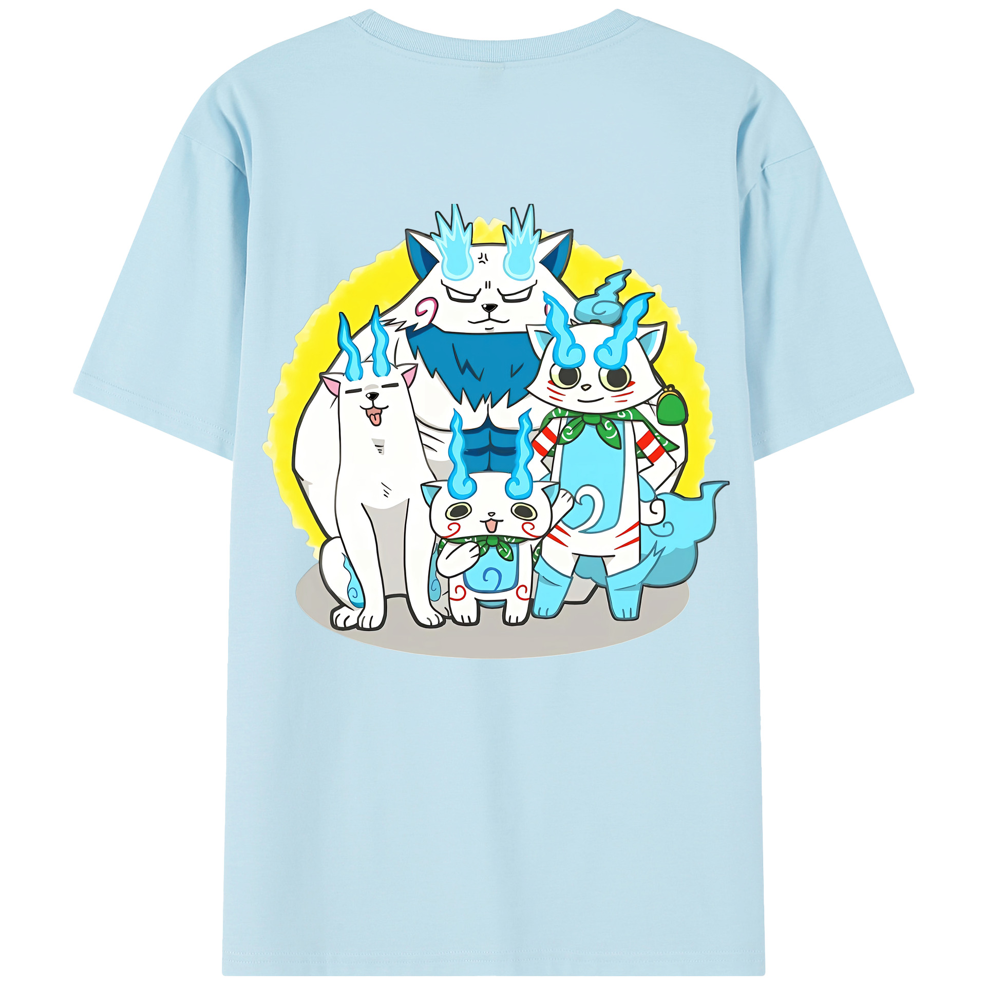 （画像用） 妖怪ウォッチ Yo-kai Watch 綿100％半袖Tシャツ（背面プリント）
